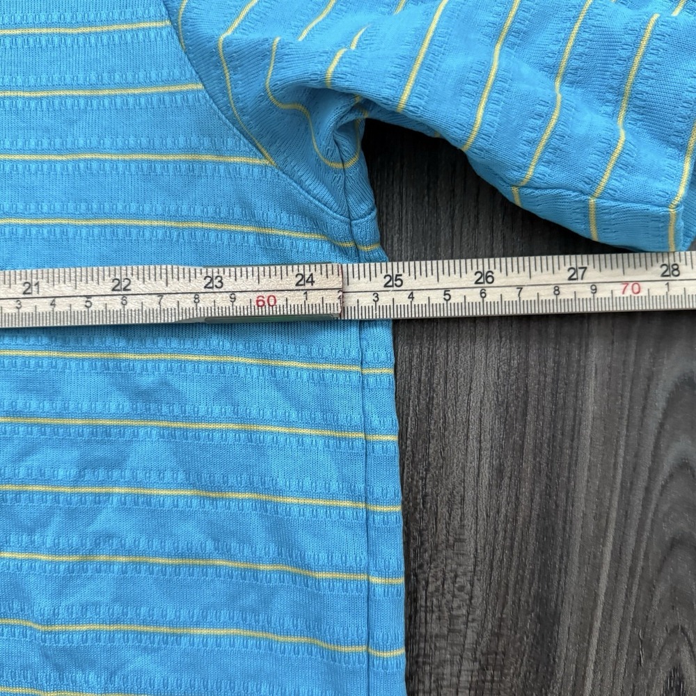 Nike Tiger Woods Nike Fit Dry Blue Striped Polo Golf Performances XXL 2XL‎ - Picture 9 of 11